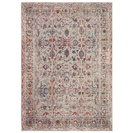 Safavieh 2 ft. 3 in. x 4 ft. Valencia Power Loomed Accent Area Rug Grey & Red VAL168Q-24